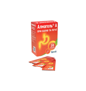 Алмагель А суспензія орал. пакетик 10 мл №20